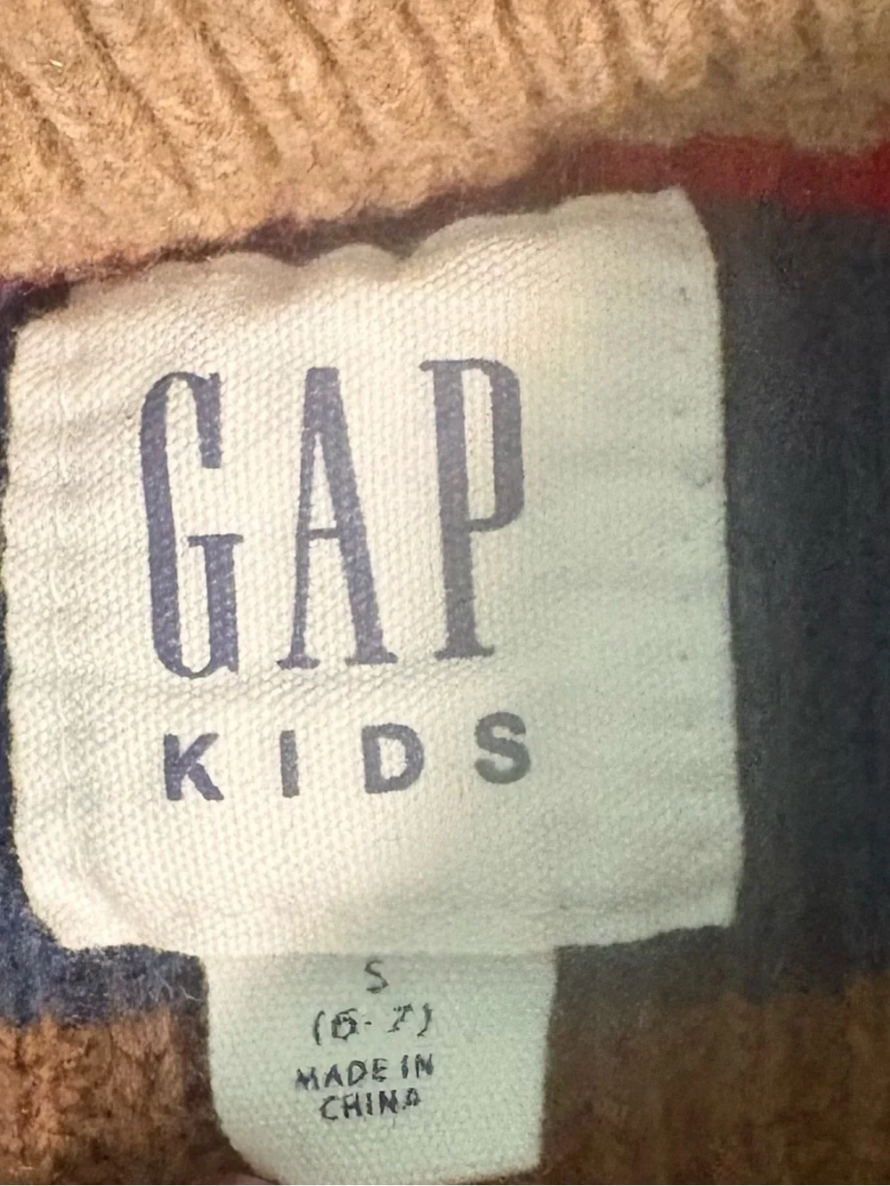 GAP Kids Happy Stripe Wool Blend Sweater S 6-7